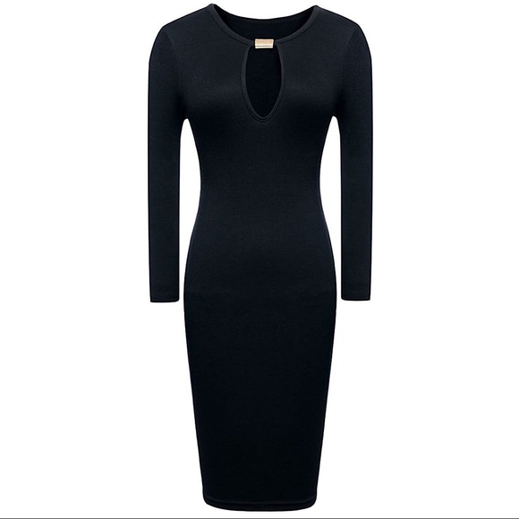 NWOT Bodycon Dress with Keyhole - Picture 2 of 4